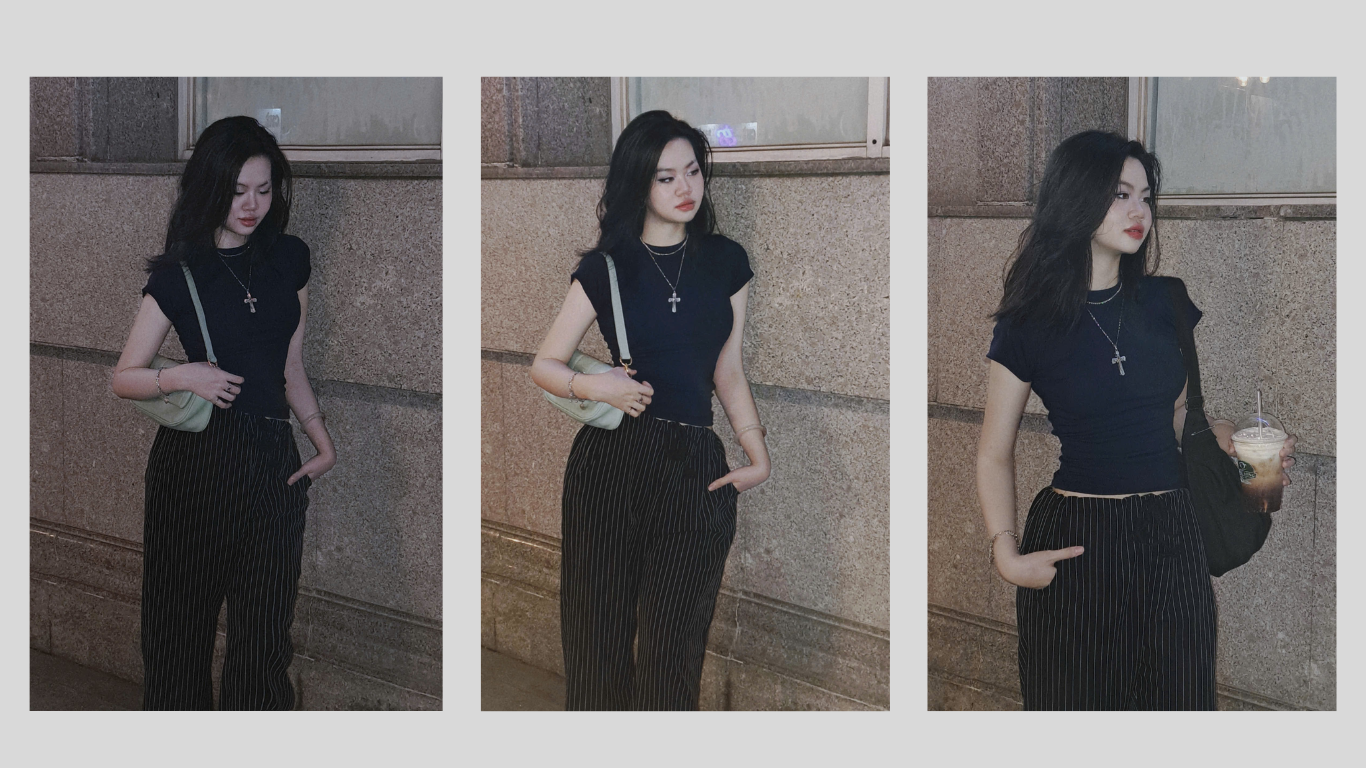 Crop Top Mix Cùng Quần Dây rút phong cách Streatwear nữ