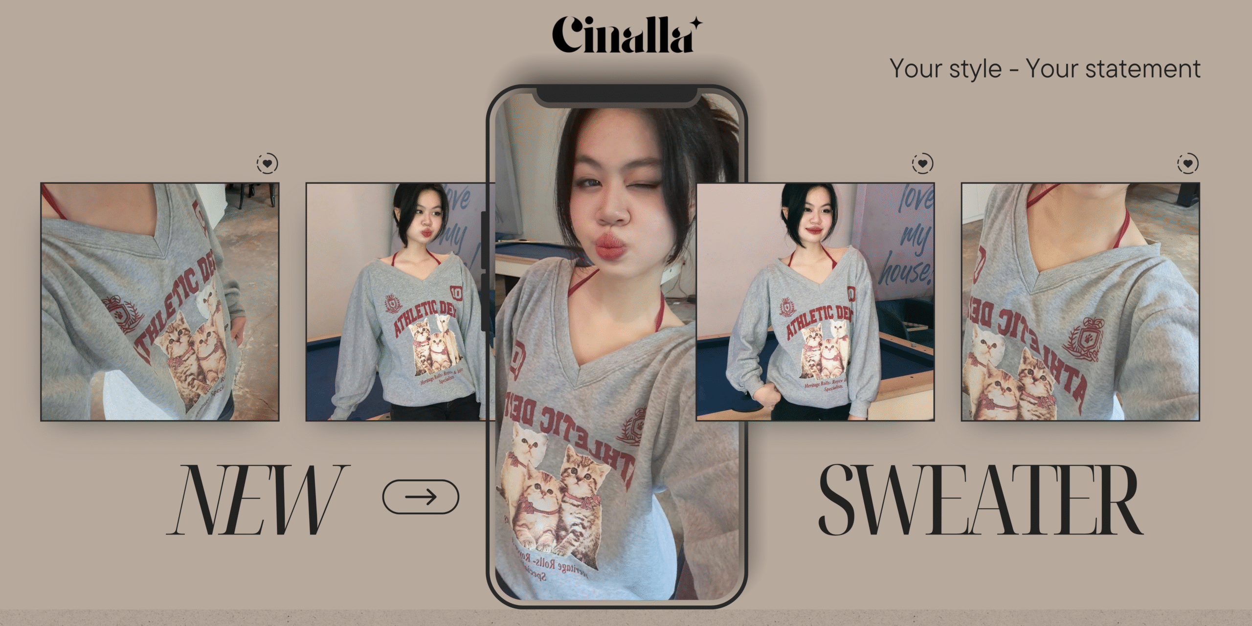 Banner trên trang chủ website Cinalla